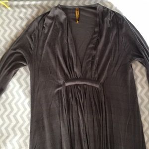 Rachel Pally gray dotted v-neck dress XS